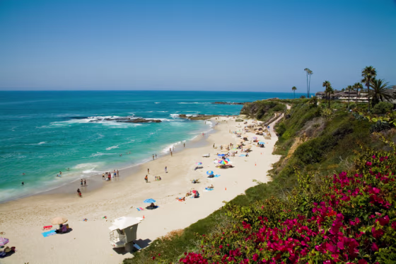 The surf's always up on Laguna Beach, in Orange County, Calif., where toned bodies ride the waves and play perpetual volleyball. Laguna is blessed with coves secluded enough to give couples a chance to get cozy. For solo travelers, the flirt factor is high in village cafes and on the plentiful hiking trails.